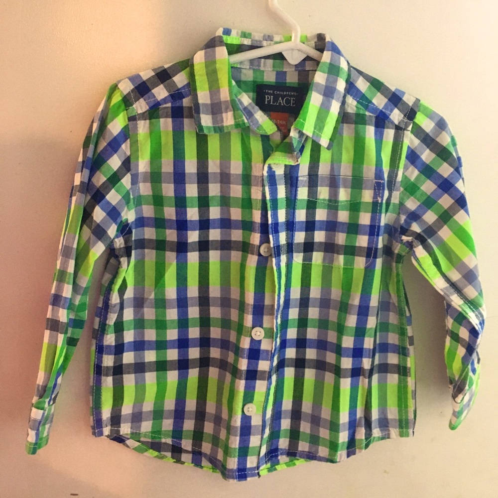 Toddler long sleeve button up shirt